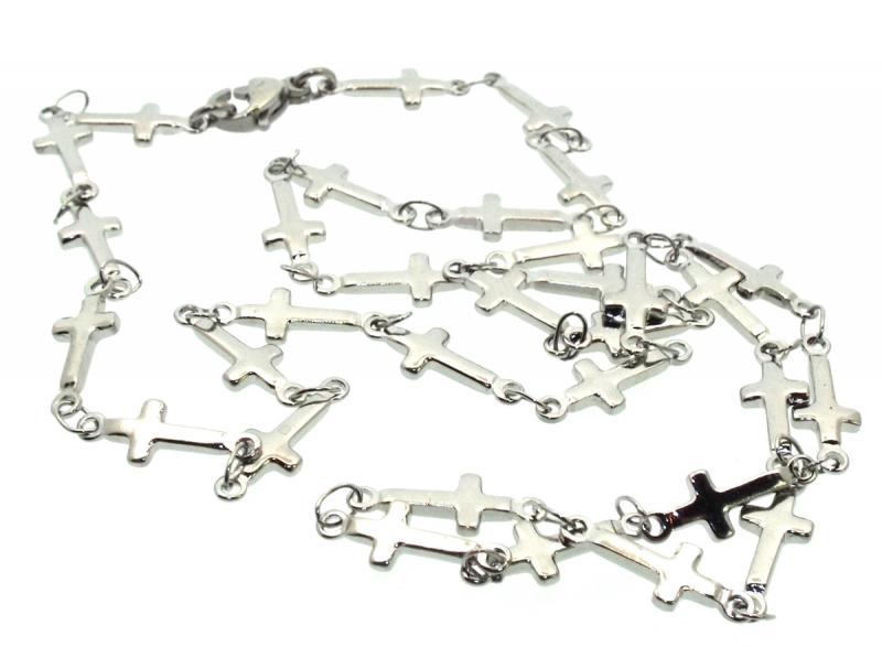 Stainless Steel Cross Chain Necklace