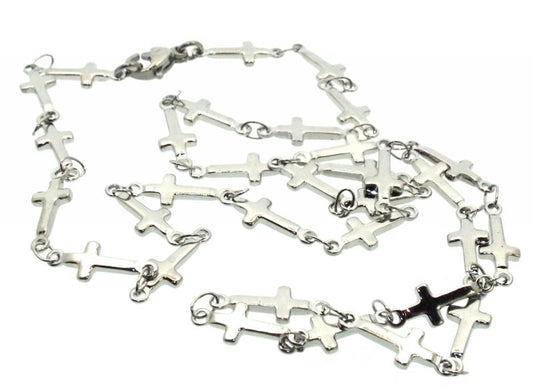 Stainless Steel Cross Chain Necklace