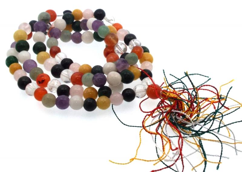 14 inch Gemstone Mallah Prayer Bead Astro Necklace