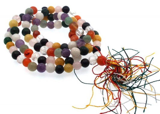 14 inch Gemstone Mallah Prayer Bead Astro Necklace