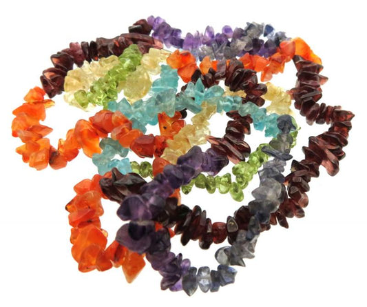 34 Inch Chakra Gemstone Necklace