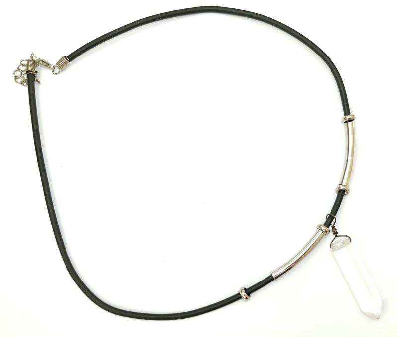 Polished Clear Quartz Point Necklace