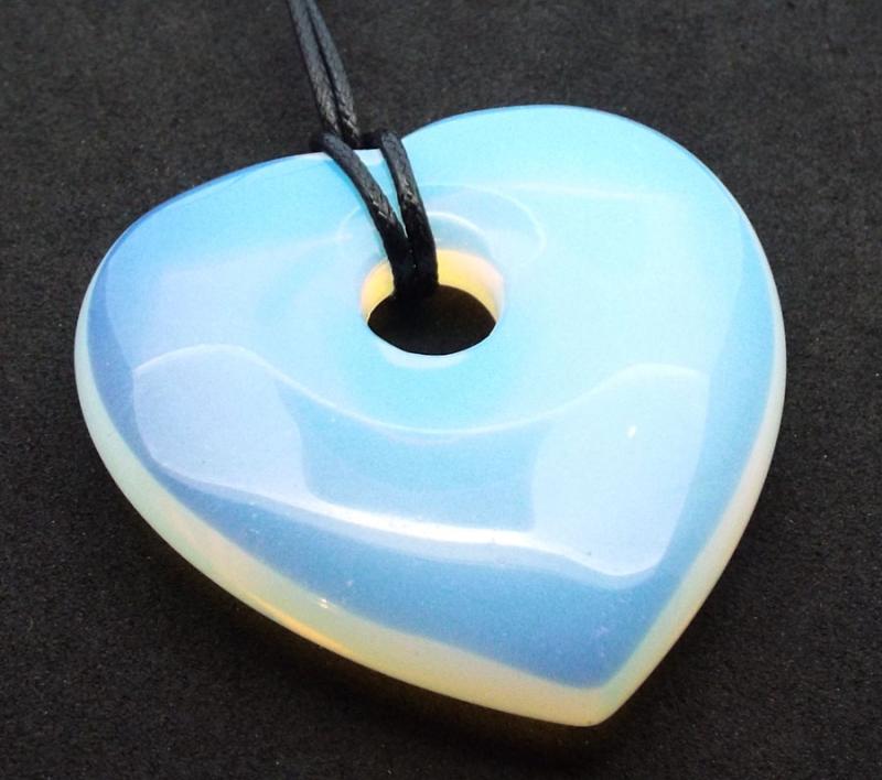 Opalite Smooth Heart Pendant