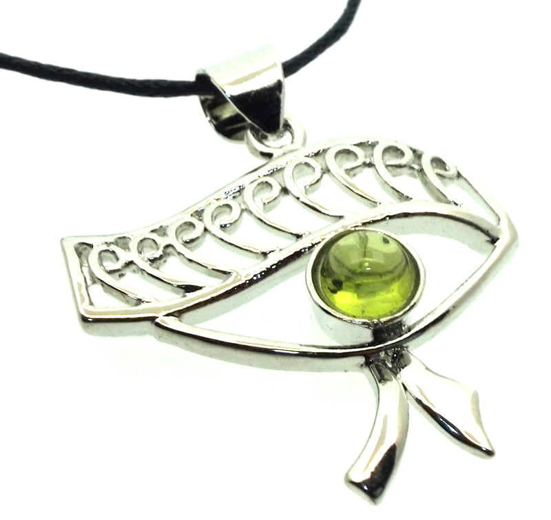Peridot Gemstone Egyptian Eye Pendant