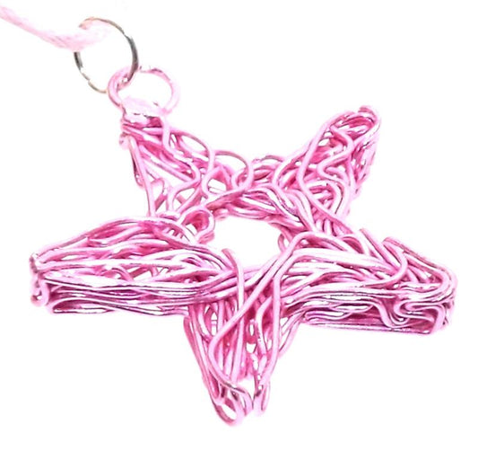 Chaos Wire Star Pink Pendant
