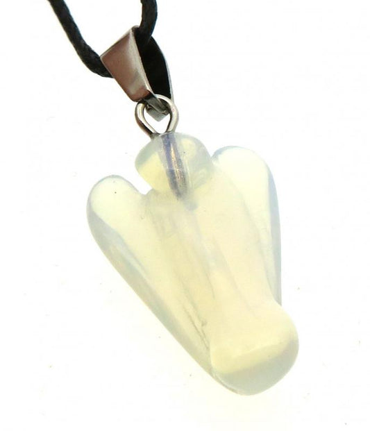 Opalite Gemstone Carved Angel Pendant