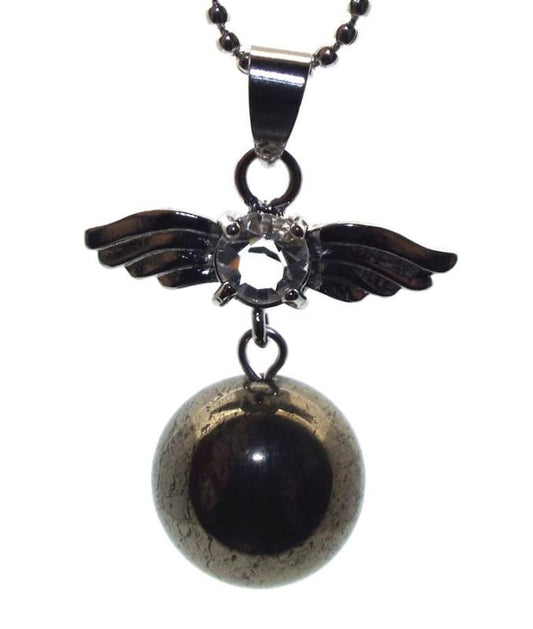 Angel Inspired Pyrite Gemstone Pendant
