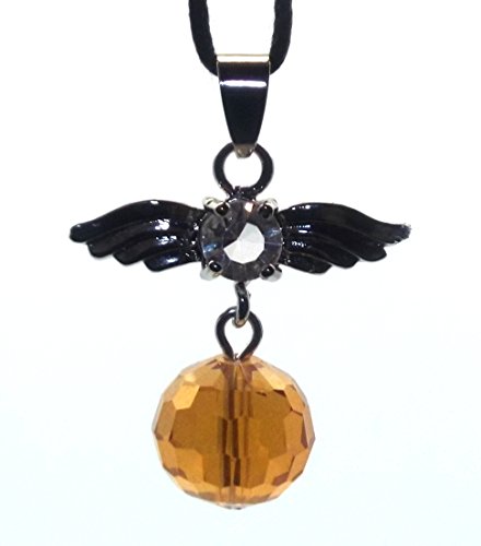 Guardian Angel Wing Orange Hue Crystal Pendant
