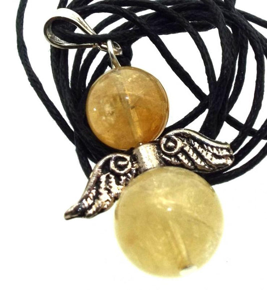 Guardian Angel Citrine Gemstone Pendant