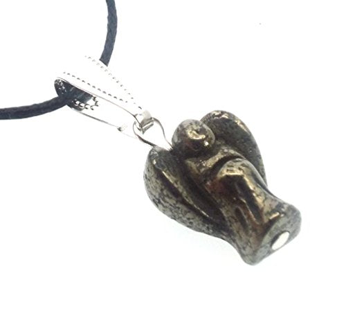 Pyrite Carved Angel Pendant