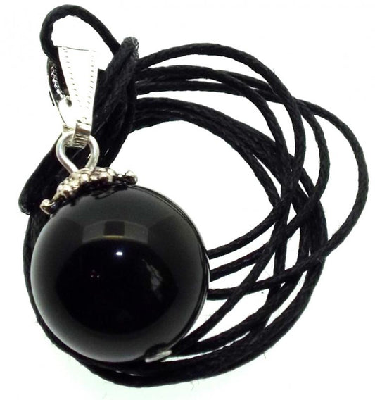 16mm Rainbow Obsidian Gemstone Sphere Pendant