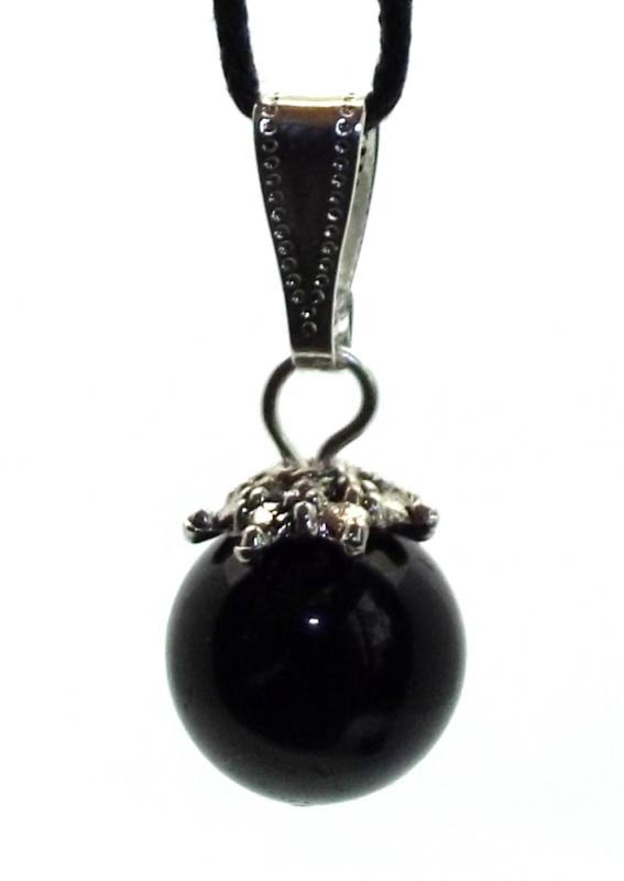 12mm Rainbow Obsidian Gemstone Sphere Pendant