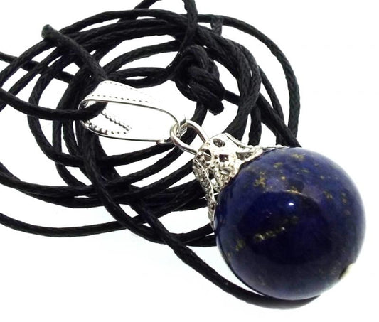 14mm Lapis Lazuli Gemstone Sphere Pendant