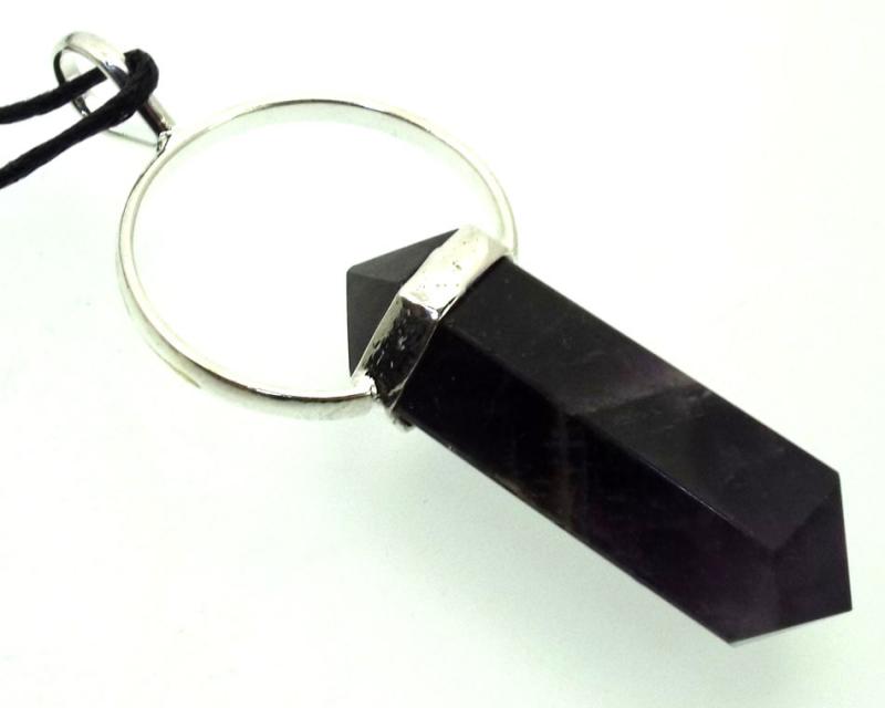 Amethyst Double Terminated Faceted Point Pendant