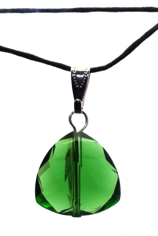 Triangular Green Andara Crystal Pendant