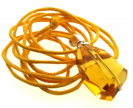 Random Faceted Sunset Andara Crystal Pendant