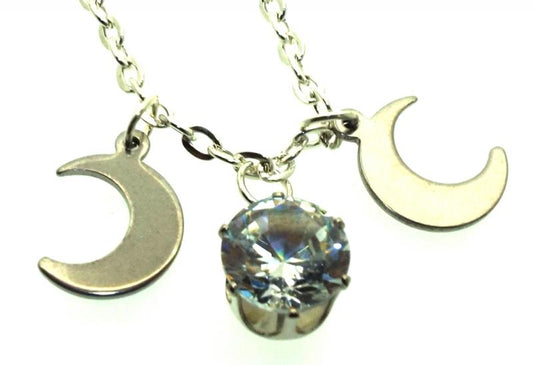 Triple Moon Swarovski Bling Pendant