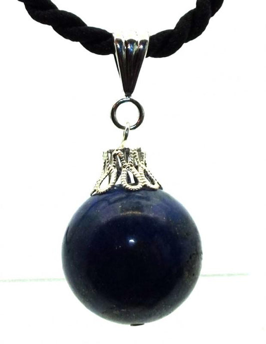 20mm Lapis Lazuli Gemstone Sphere Pendant