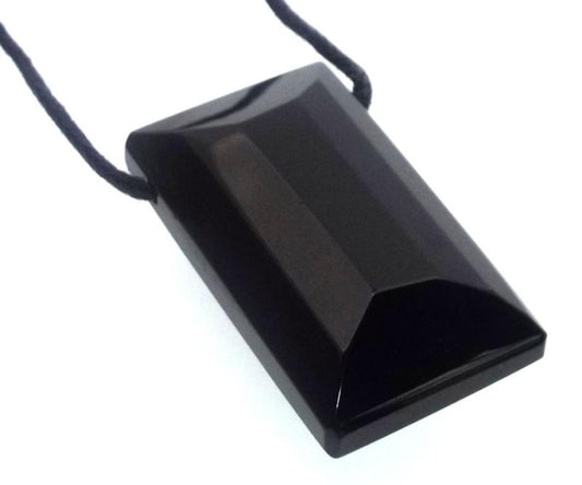 Oblong Black Andara Crystal Pendant