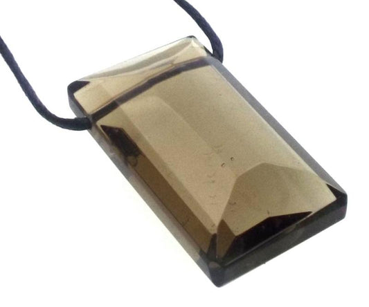 Oblong Smoky Andara Crystal Pendant