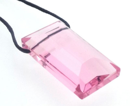 Oblong Pink Andara Crystal Pendant