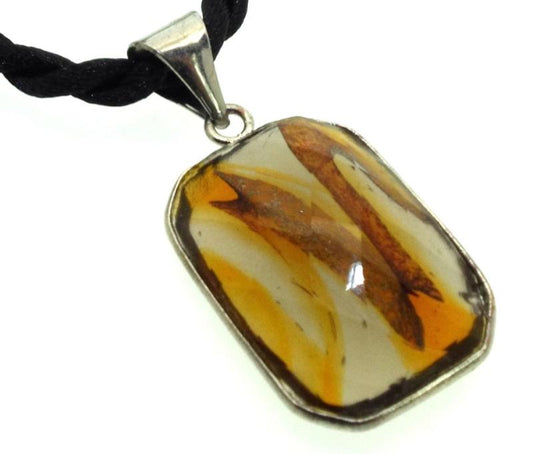 Ethereal Celestial Spirit Amber Andara Crystal Pendant