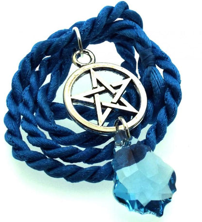 Swarovski Baroque Aquamarine Pentacle Pendant