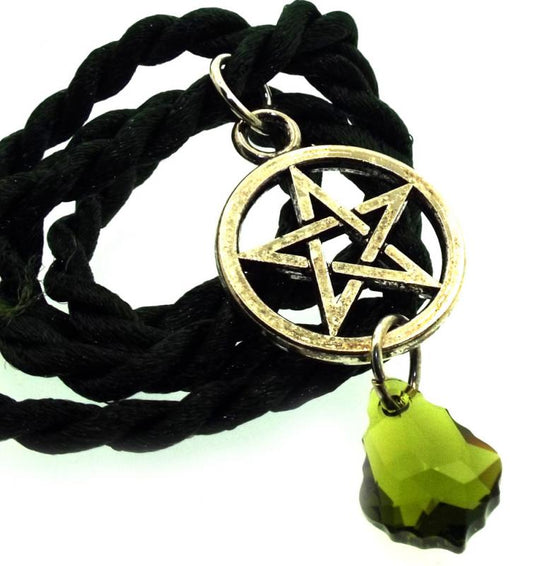 Swarovski Baroque Green Pentacle Pendant