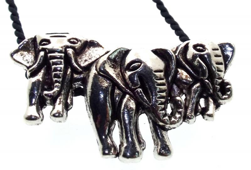 Pewter Elephant Herd Pendant