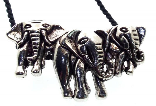 Pewter Elephant Herd Pendant