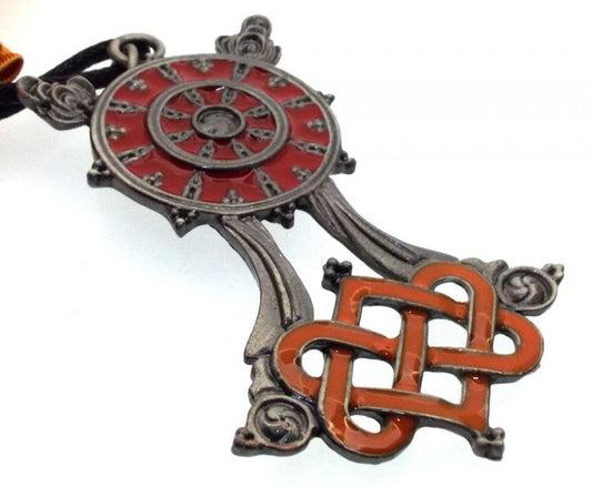 Briar Dharma Charms Buddhist Wheel Pendant