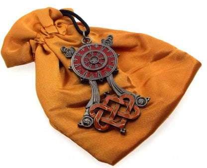 Briar Dharma Charms Buddhist Wheel Pendant
