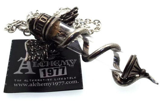 Alchemy Rod of Asclepius Necklace