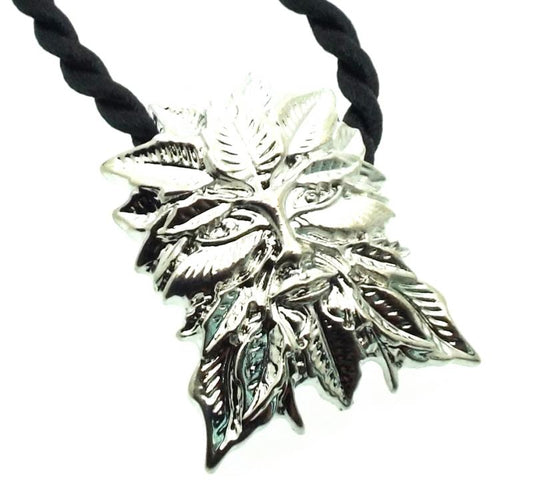 Silver Plated Green Man Pendant