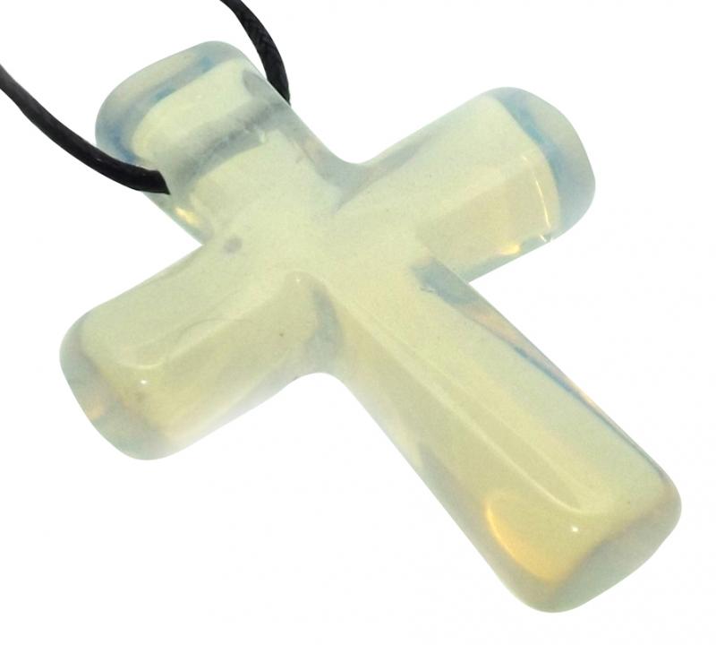 Opalite Gemstone Cross Pendant