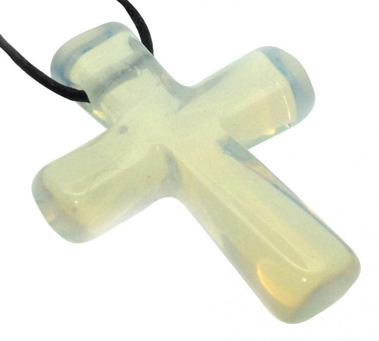 Opalite Gemstone Cross Pendant