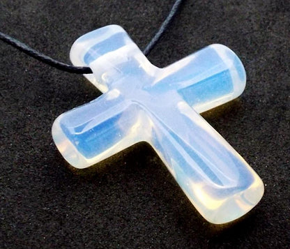 Opalite Gemstone Cross Pendant