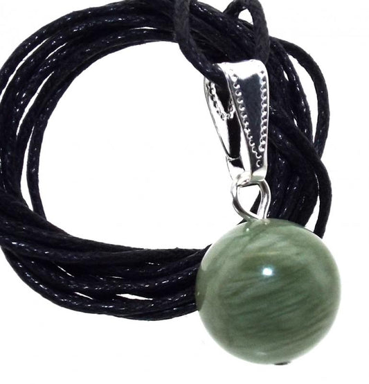 12mm Jade Gemstone Sphere Pendant
