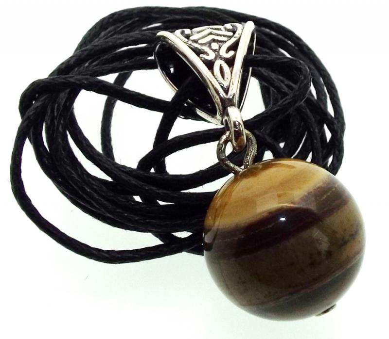 14mm Jupiter Jasper Gemstone Sphere Pendant