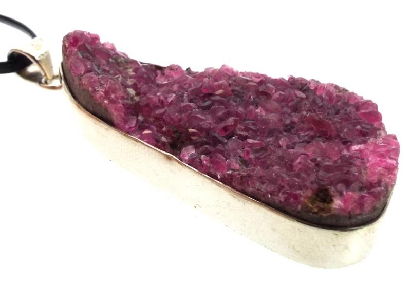 Cobalt Calcite Gemstone Sterling Silver Pendant 02