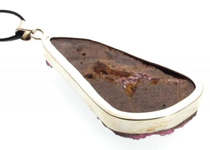 Cobalt Calcite Gemstone Sterling Silver Pendant 02
