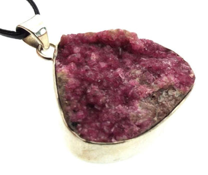 Cobalt Calcite Gemstone Sterling Silver Pendant 03