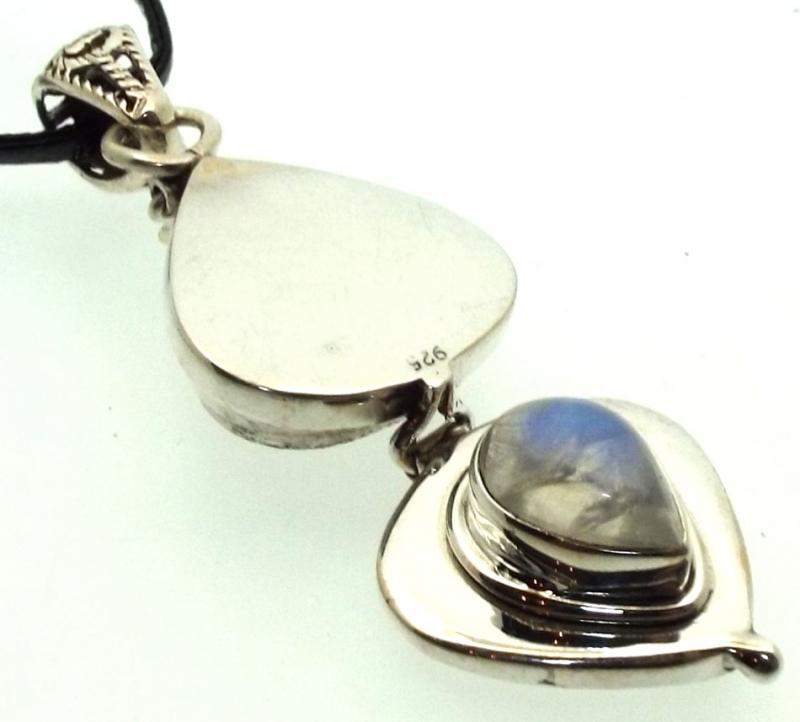 Rainbow Moonstone Sterling Silver Locket