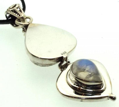 Rainbow Moonstone Sterling Silver Locket