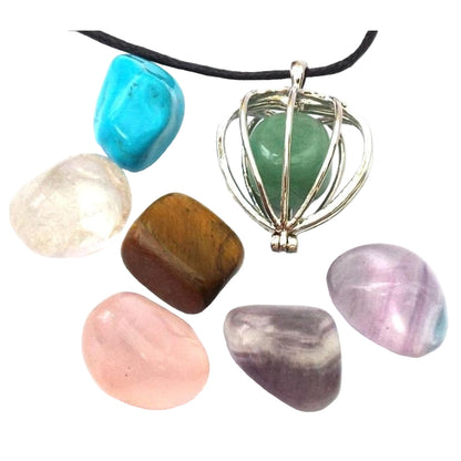 Gift Boxed Seven Mood Heart Cage Pendant