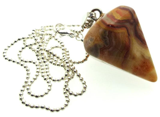 Fancy Jasper Gemstone Hexagon Pendulum Point Pendant