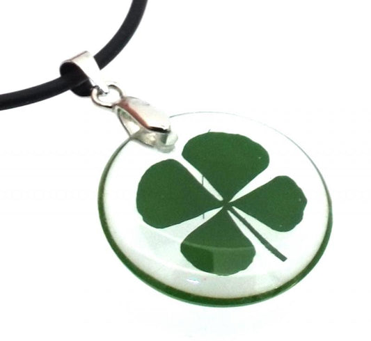 Lucky Four Leaf Clover Plastic Pendant