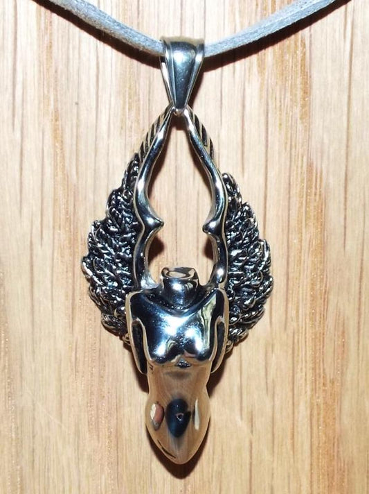 Stainless Steel Guardian Angel Pendant