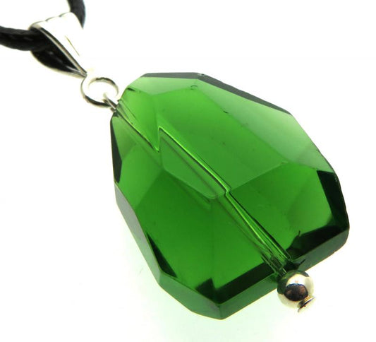Large Random Faceted Atlantean Green Andara Crystal Pendant