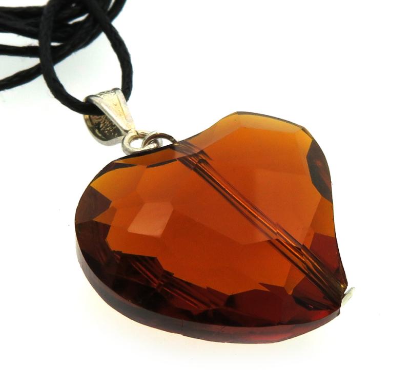 Heart Shaped Shaman Andara Crystal Pendant